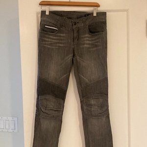 Gray Moto Jeans